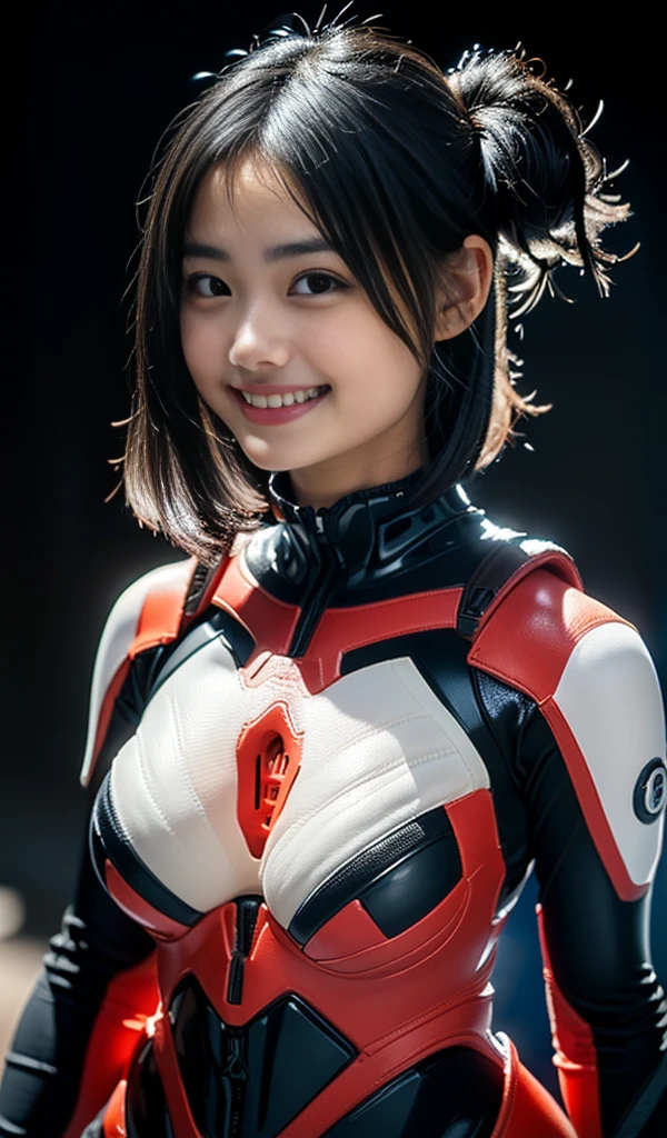 (8k、Raw photography、Highest quality、masterpiece:1.2),(Black Hair、Dark Eyes:1.9),(Plug Suit:1.6)、View your audience,Viewed from the front,White skin,(:1.4)、(Tight waist:1.6)、(Clothes that accentuate the shape of the breasts:1.0)、(Big Breasts :1.3)、Slim figure、Ultra-high resolution,beautiful,beautiful fece,(One person、No background:1.9),whole bodyボディー,Japanese women,(reality的:1.37)、Photon Mapping,reality、(Baby-faced and cute: 1.4)、(Cute Smile: 1.8)、(Round face: 1.8)、Radio City、Physically Based Rendering、Depth of field rally background、photograph, (I can see your knees、Thigh close-up:1.8),(:1.6),whole body、Great quality