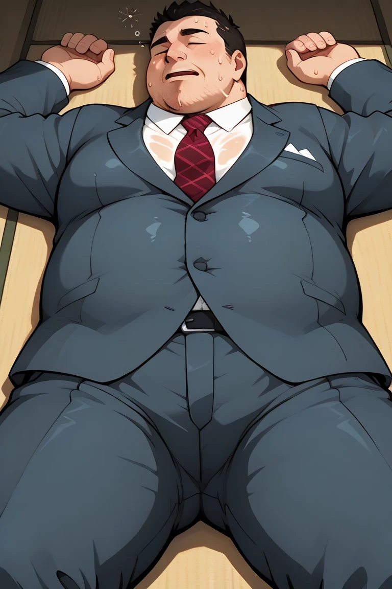 a white bear wearing a suit and sunglasses