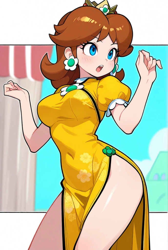 yellow dress, huge