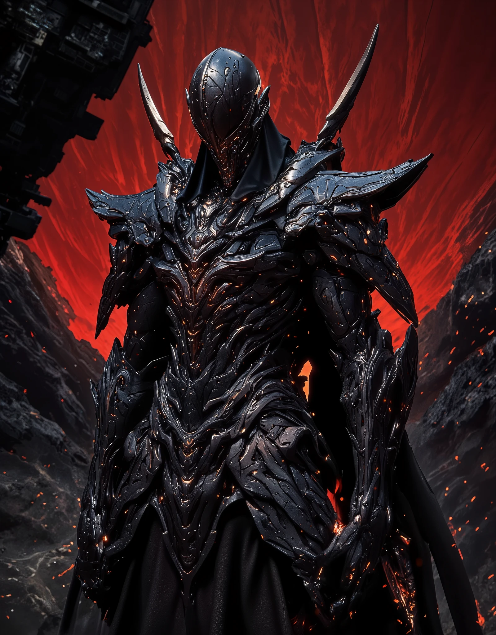 Besrk demon armord red detailed,guts, anime beserk