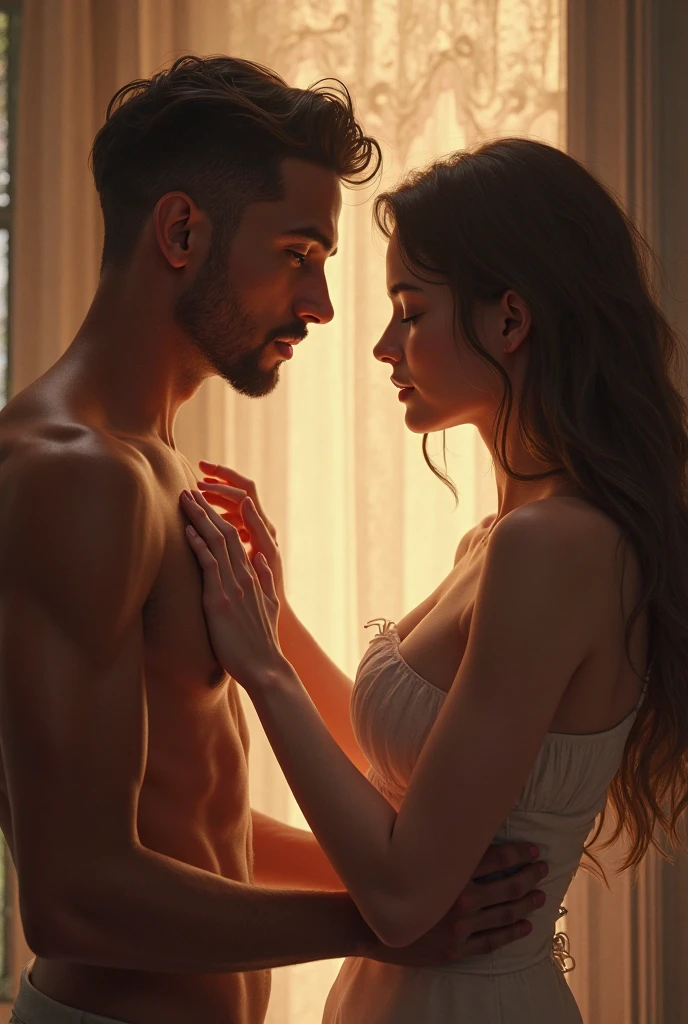 threesome with two girl who fist themselves and a man who fuck both