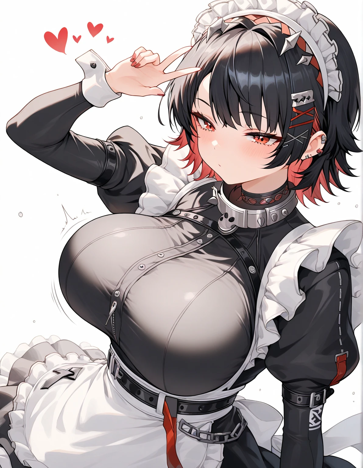 score_9, score_8_up, score_7_up, score_6, score_5_up, score_4_up, light color, wip, weak color, (((mature, mother)), shy face, blush, house wife, 1girl, solo, (fully nude), seductive smile, sexy large breasts, nipples, seductive pose, full body, directly facing the viewer, pov, drooling, saliva, white background, ELLEN JOE, MAID, BLACK SHARK TAIL, (SHARK GIRL:0.5), 1GIRL, RED EYES, TAIL, PANTYHOSE, black hair,MULTICOLORED HAIR, large breasts, dress