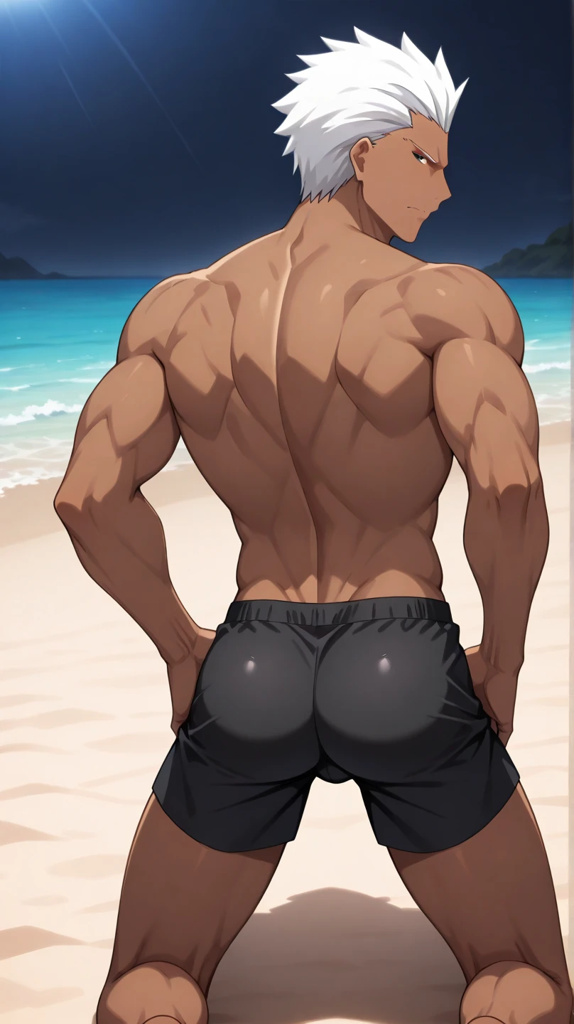Gay porn, , homoerotic, nsfw ,gay anal sex,penis,there are 2 boys, in a beach , doggy style