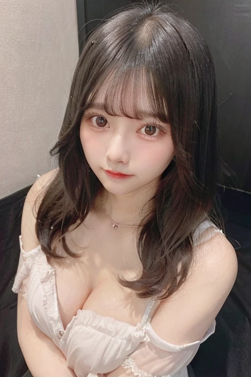 NSFW, (1girl, solo:1.4),
(16 years old:1.4),
long hair,
black hair,
BREAK
beautifuly detailed ,
,
bra,panties,
BREAK
(standing, against wall, close to viewer:1.2),
(from above , breasts focus , close up breasts :1.3),
BREAK
masterpiece, best quality, ultra-detailed, illustration, natural lighting,
beautifuly detailed kawaii japanese face,
beautifuly detailed red eyes, glowing eyes,
beautifuly detailed gleaming skin,
curvy, large breasts, parted lips ,leaning forward,big breast,cleavege,smile,open mouth