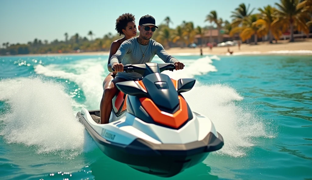 jetski em uma ilha linda