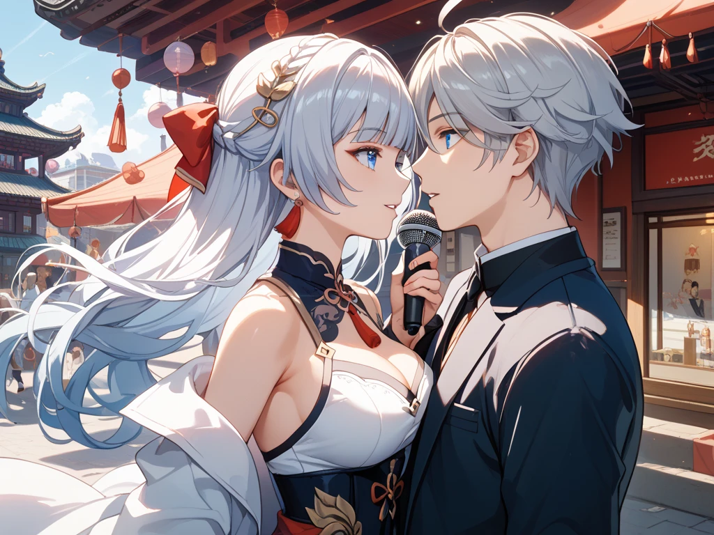 make a samurai woman have sex with a man in a castle