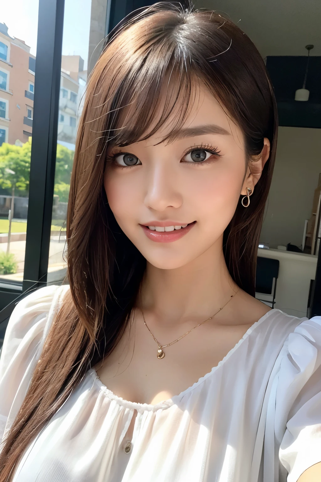 Tabletop, highest quality, figure, Very detailed, In detail, High resolution, 8k wallpaper, Perfect dynamic composition, Beautiful fine details, dress,Medium Hair, Center of chest, Natural color lip, Random sexy poses,smile,Tower apartment