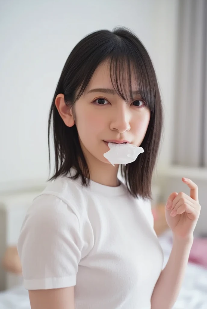 Photorealistic technology, ultra-detailed tongue, big mouth, tongue sticking out,