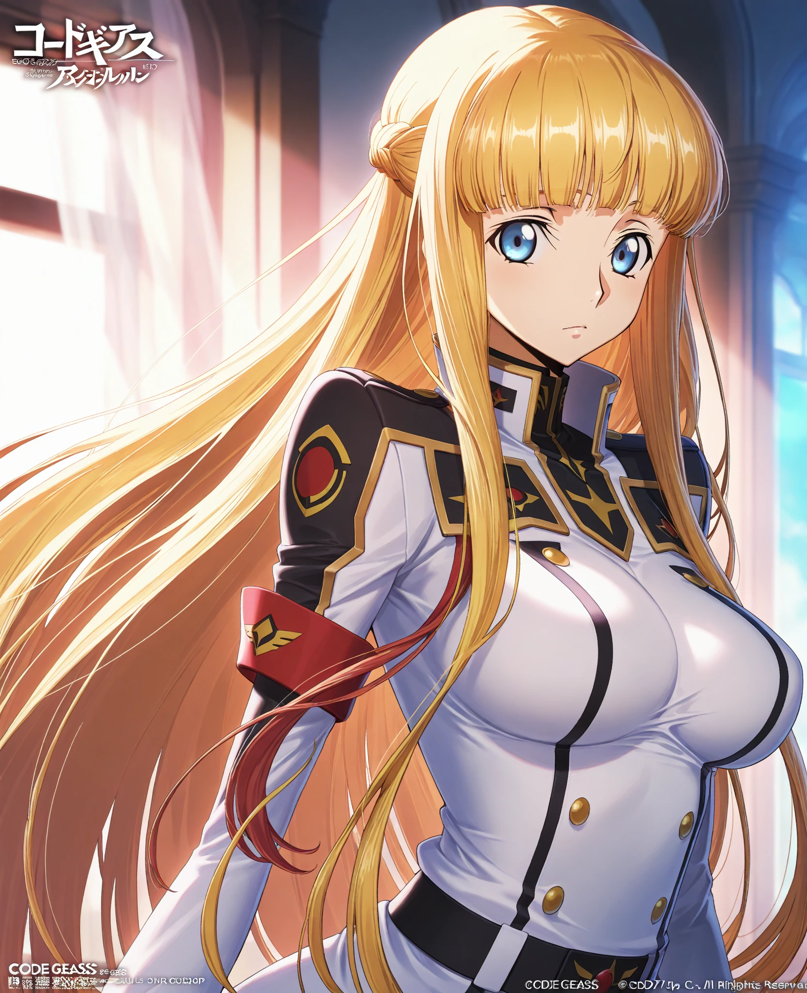 1 girl, （Code Geass）,Monica Kruszewski,gold long hair,blue eyes - SeaArt AI