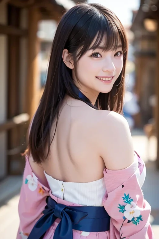 1 Japanese beautiful girl,28yo girl, Super beautiful detailed face, (smile:1.4), earrings, (various hair style:1.4, bangs), (cowboy shot:1.5), (chubby body), (neutral-colored large areola),(completely nude:1.3),hairy pussy,nipples, Naked, BREAK, masterpiece, best quality, ultra quality, high quality, realistic, photo realistic, RAW photo, hyper detailed, intricate detaile,(crowded street:1.3),