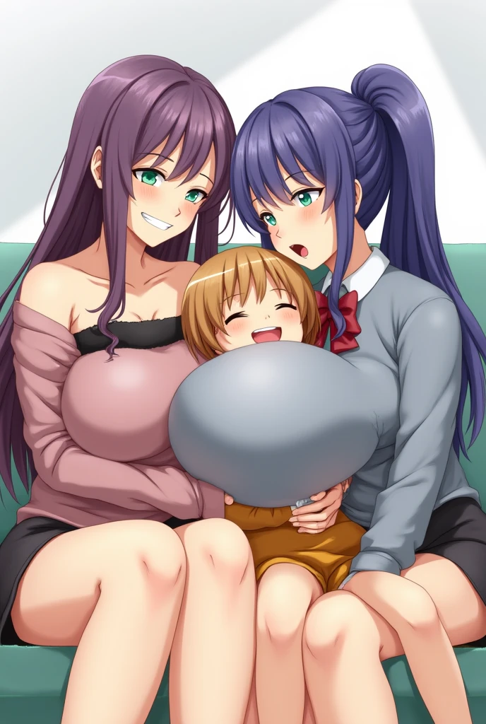 (((Long black Beautiful Hair))),blacks hair,kawai,(((Eyes visible from bangs,hair over eyes:1.3))),,Huge breasts,(Yellow color eyes),,(yellw slanted eyes),1girl in,bangs,longs black hair, (white background) (using dark red sweaters, sweater models, off-the-shoulder sweaters), ((Don't wear any pants because the bottom fabric of the sweater is long from the sides to the middle of the thigh)) the curve of her thighs is visible, ((long straight hair)),((The pose of the right hand above the chest, the pose of the left hand hanging down the fingers must be perfect)) (long sweater sleeve covers the back of the hand) image as per tag, Standing body position facing the left side, Bare thighs , boochi the rock , hitori gotoh , pink hair ,
hetero, fdom_sw, standing, big dick, handjob, girl sandwich, 4girls, eager girls, surprised scared 1boy, eyl_sub, eyeless, in an excited crowd, tank top, shorts, reach-around, groped and ravished by aroused women, grabbing another's clothes, shirt pull, undressing another, forced exposure, Expressiveh, BREAK score_9, score_8_up, score_7_up, rating_explicit, source_anime, ,