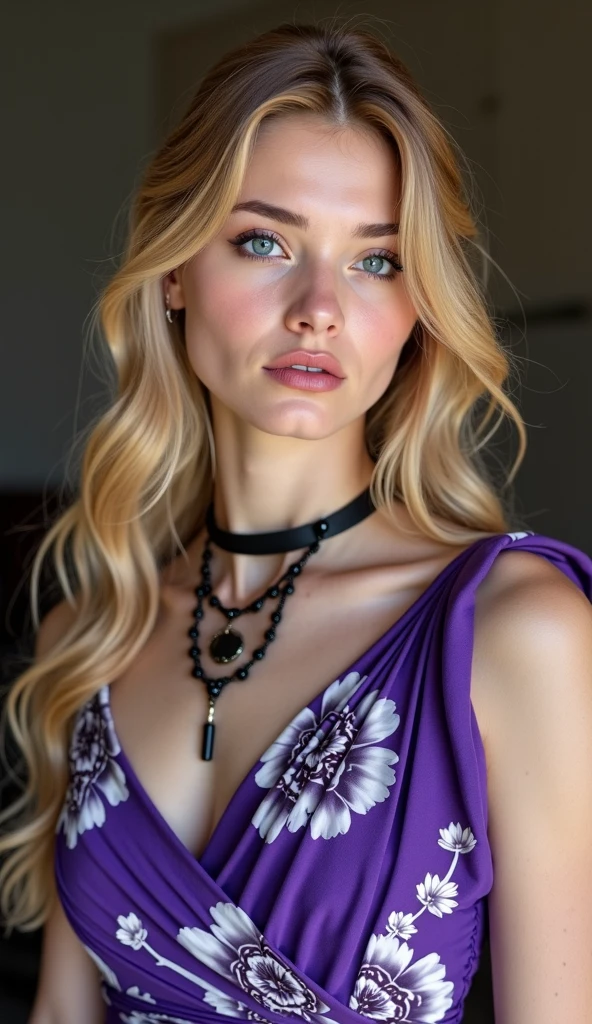 full body view of a nude gorgeous European woman, Age 23, small bust, Sexy blue-eyed girl, Ultra photo realism, detailed meticulous, portrait sophie mudd, blonde hair and large eyes, bedroom eyes, Violet Myers, Natural makeup, look straight at the camera, Stunning full body shot,