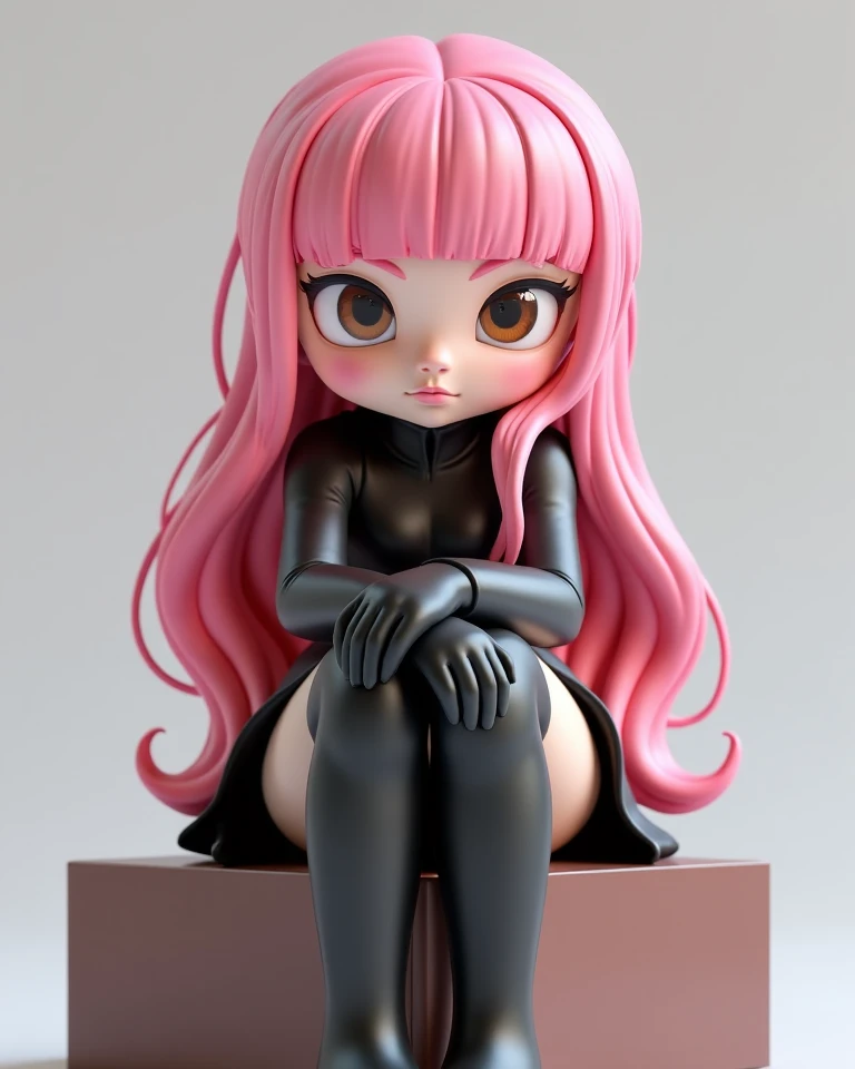 masterpiece, 1girl, Tatsumaki, Tatsumaki dress, black dress, latex dress, inflatable body, inflatable hair, shiny skin, shiny hair, rubber hair, latex hair, latex skin, rubber skin, dollification, squatting, bathroom stall, grafiti, dirty bathroom stall, dirty tiled floor, wall writing, whole character in view, 3d render, blender style, sfm, source film maker, facing towards viewer, looking at viewer, bimbo, dildo, anal, dildo in ass, dildo squatting, sassy, sassy , smug grin, looking into viewers eyes, smug, grabbing own breasts, grabbing breasts, shiny hair, rubber hair, rubbery hair, inflatable hair, blushing, platform heels, high heels, platform footwear, exposed feet, transparent footwear, nipple ring peircings, small breasts, perky breasts, a-cup breasts