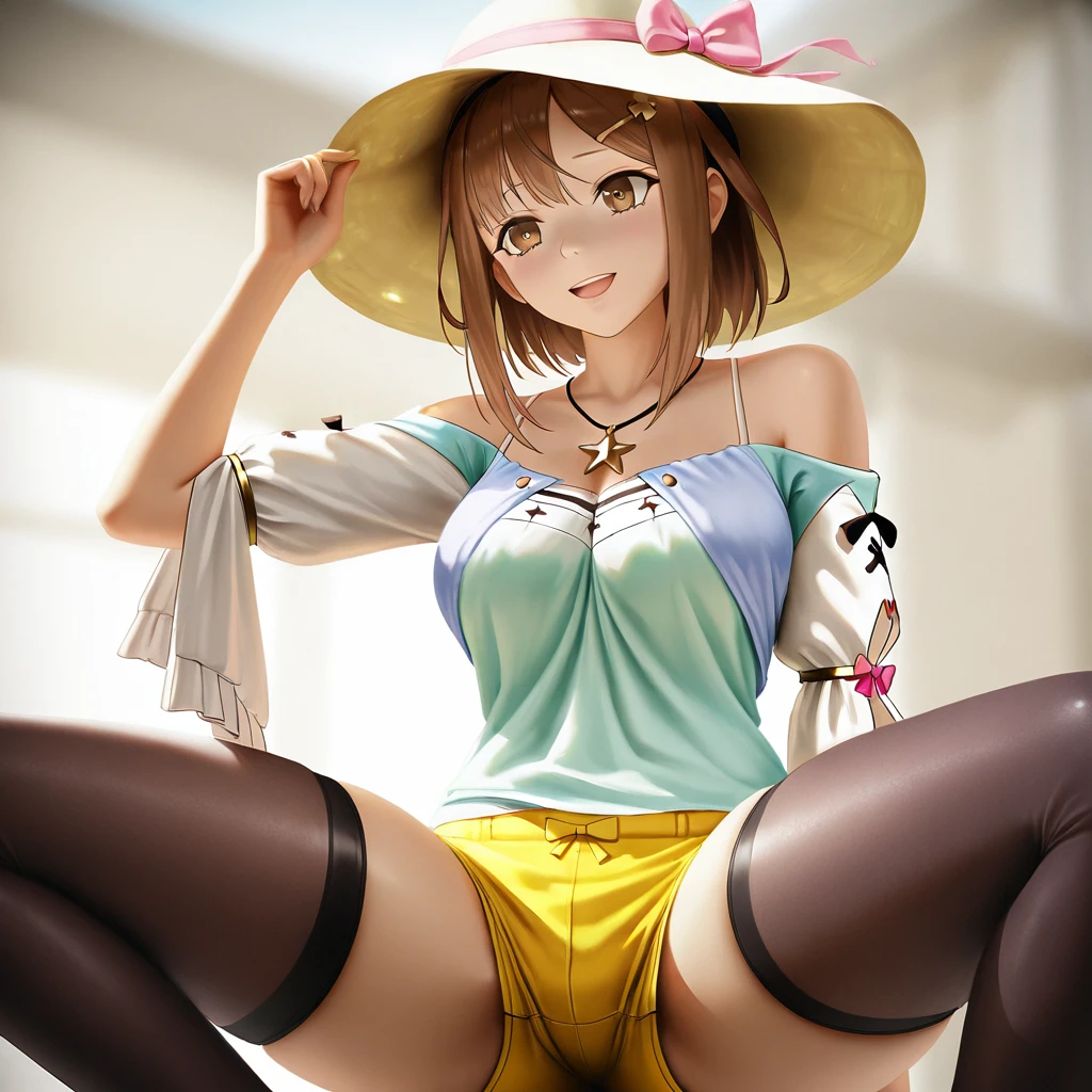 Very detailed,masterpiece,highest quality,One Girl,From the back,Shining Eyes, Lisa, short hair, hair ornaments, Thighs, have, Large Breasts, White Hat, jewelry,, necklace, Cleavage, Hair Clip, Braiding, Expose your shoulders, gloves,close,smile,Outdoor, Retention Staff,Black lace underwear,Nerichagi.Spread your legs with your hands,stretch,The smallest possible piece of fabric,(((Black lace))),(hole),Hairy,notice,((Very small raw land)),toilet,Squat,Spread your legs,Grabbing your feet with your hands,toilet使用中,Surprised,I can not stand it,,