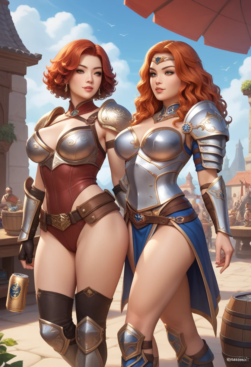 ((multiple thick body mature women age 40 American milf super model))wearing Asgardian outfit bottomless, castle balcony, bend over show backside to viewer, (((pov sex))) smiling