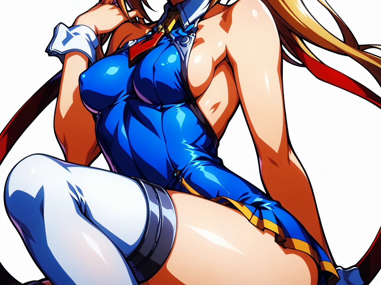 ultra-detailed, Explicit, Beautiful body, Beautiful Nose, Beautiful character design, perfect eyes, perfect face, ultra highres, 4K, beautiful legs, perfect legs, Nice hands, Perfect hand, Masterpiece, Best Quality, Highly detailed, illustration, absurdres, street fighter, doll suit, shadaloo doll, dollsuit, girls, multiple girls, expressionless, blank eyes, looking at viewer, red gloves, emotionless, black latex, corrution, mind control, female combatant, full body, hypnotized, unhappy trance, full body suit, ribbed bodysuit, both arms at side, obey, perfect female body, extremely glossy latex, hypnosis, hypnoLora, empty eyes, Mind control device, poses, submissive_pose, Slave, hat, necktie, stand up straight, standing, standing at attention, hat, necktie, belt, latex, ribbed bodysuit, thighhighs, garter belt, Fighting Stance, extending the right arm from the shoulder into the air with a straightened hand, nazi saluting, military, military saluting, salute, thigh boots, tadokoro megumi
twin braids, hairclip, yellow hair, blue hair, long hair