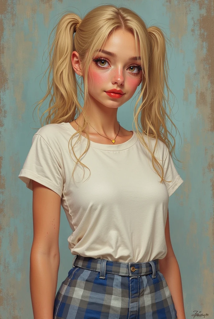 Katiecummings, dirty_blonde, long hair, cute_button_nose, small breasts, curvy, 