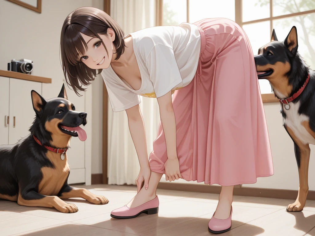 (1man:1.8),group,1girl, (crawl on all fours:1.3),short ponytails,beautiful girl,17 years old,,highschool student,akb48,nogizaka46,small breasts,skinny, brown hair,standing,(The woman is completely naked:1.7),fullnude,pussy,cry,tears,(collar:1.2),(restrained:1.2),(shackles:1.4),bdsm,public indecency,road in residential area,road,,Buildings outside,collar, (leash:1.4),(fullbody:1.3),A man takes a naked woman for a walk,The man holds a leash in his hand that connects to the woman's collar,man is 30 years old,
man is dog trainer,A man is training a woman,from side,