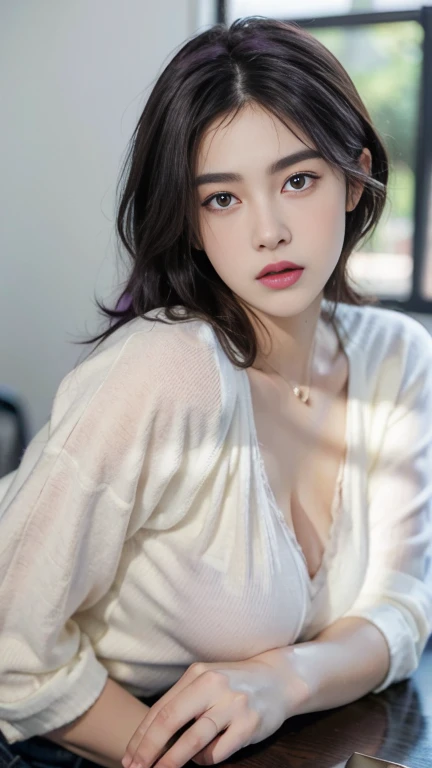 (20 year old Japanese woman), (((Small breasts,C cup)))solo, (masterpiece, High resolution, High detail, Highest quality, Very detailed, Ultra high definition, Textured skin), ((Ray Tracing)), Natural Light,Cinematic light effects, ((realism)), ((Surrealism)),8k octane, ((Natural Makeup)),Aperture value F1.8, (((Black Hair, Shiny Hair, Bun Hair,Wet Hair,Silk white pajamas))),((Brushing your teeth))).