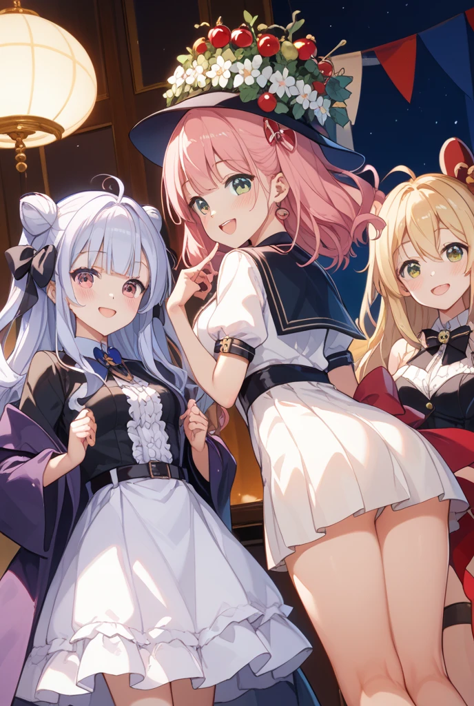 A woman in a white dress and black boots holds a book, Ayaka Genshin impact, beautiful stella maeve magician, ayaka game genshin impact, humanoid pink female squid girl, full portrait of elementalist, Marin Kitagawa fanart, alchemist girl, pudica pose, cleric, Female protagonist, half invoker half megumin