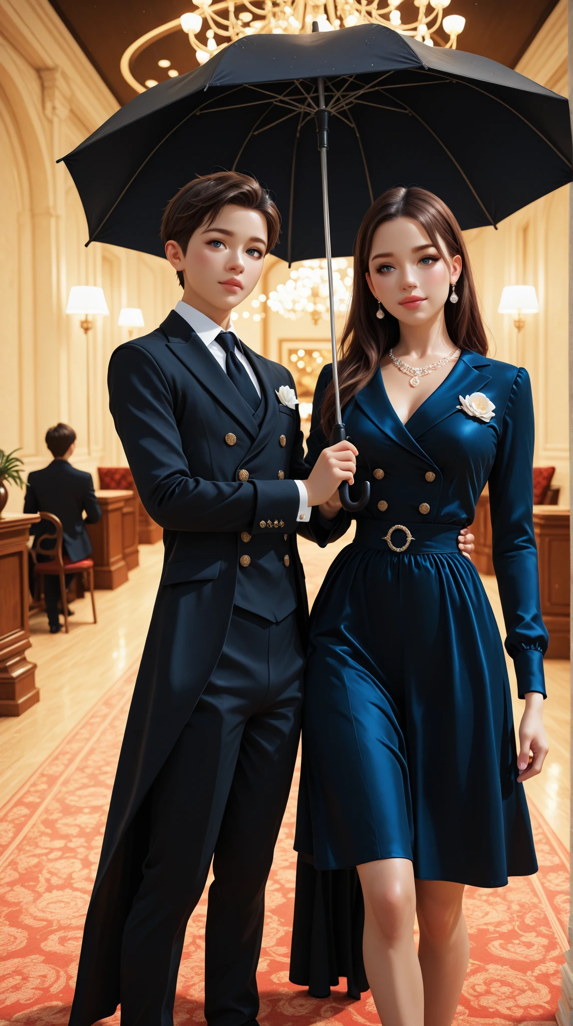 Gemini couple dressed like they were in 1945