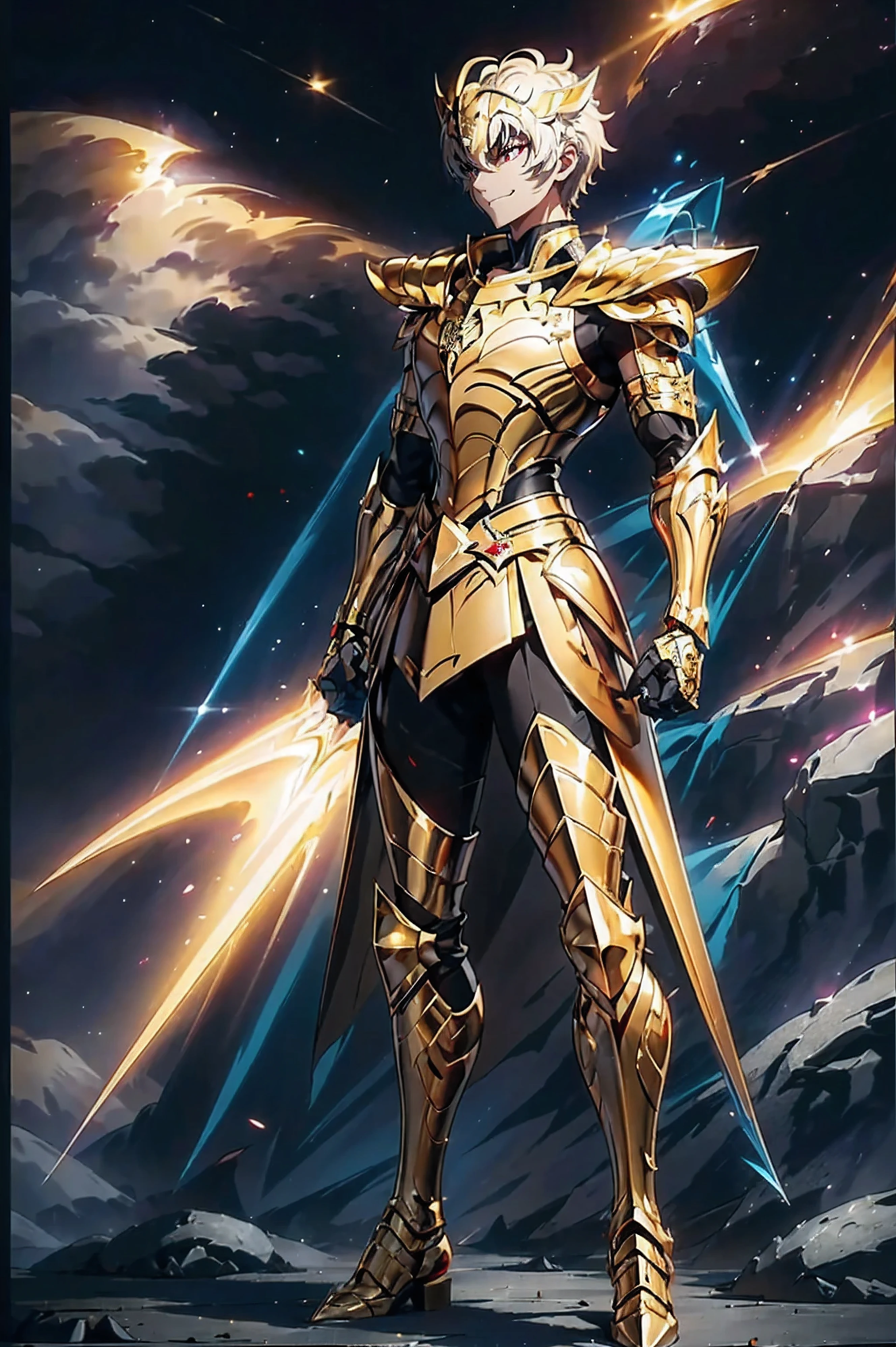 It’s a man. The image presents a dark, futuristic armor designed for Ken Kaneki, blending sleek tactical elements with a predatory appearance. The armor reflects his duality as both human and ghoul. Helmet: The helmet is sleek black with sharp lines. A glowing red eye slit pierces through the visor, and the mouthpiece mimics Kaneki's ghoul mask, with jagged teeth adding a monstrous touch. Mantle Plates (Shoulder Guards): The shoulder guards are close to the chest, curving toward the shoulders in a streamlined fashion. They feature black metallic surfaces with crimson veins, hinting at Kaneki’s ghoul power. Chest Plate: The segmented chest plate has angular lines in black and red. A faint red glow emanates from the center, symbolizing his transformation. The design is protective and savage, mirroring his internal conflict. Arm Guards: The arm guards are sleek, with articulated segments for flexibility. The gauntlets have claw-like extensions, giving them a predatory feel, as if part of Kaneki’s kagune. Leg Armor: The legs are armored with black plates streaked with red veins. The boots are sharp and angular, built for speed and agility, reinforcing Kaneki’s deadly precision. High Collar: A high collar rises from the back and sides, tightly encircling the neck. It integrates with the mantle plates, enhancing the armor’s menacing look. Background: Set against a dark, foggy backdrop, with Tokyo’s skyline faintly visible. Red lighting emphasizes key features, such as the glowing eye slit and chest, reinforcing Kaneki’s ominous, ghoul-like presence.