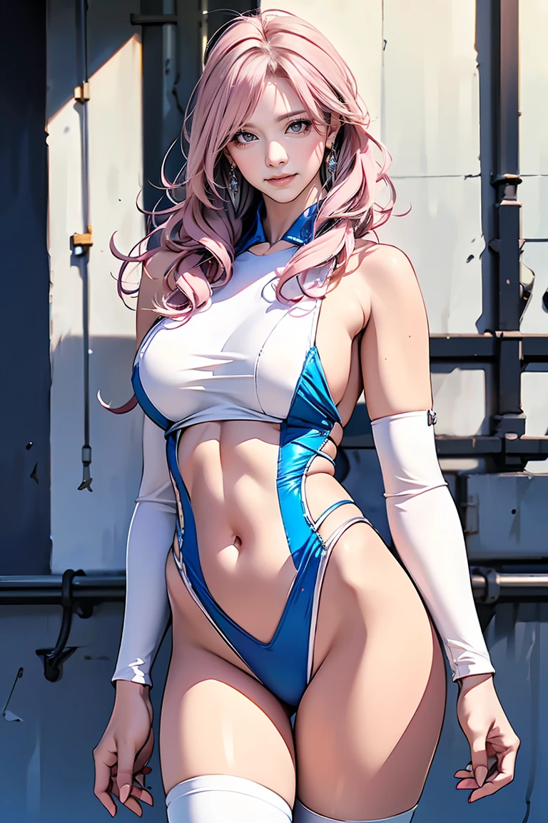 cutie Honey、Red Bra、Nipples are visible through the、Blue transparent tights、Crotch crack、Choker with heart mark