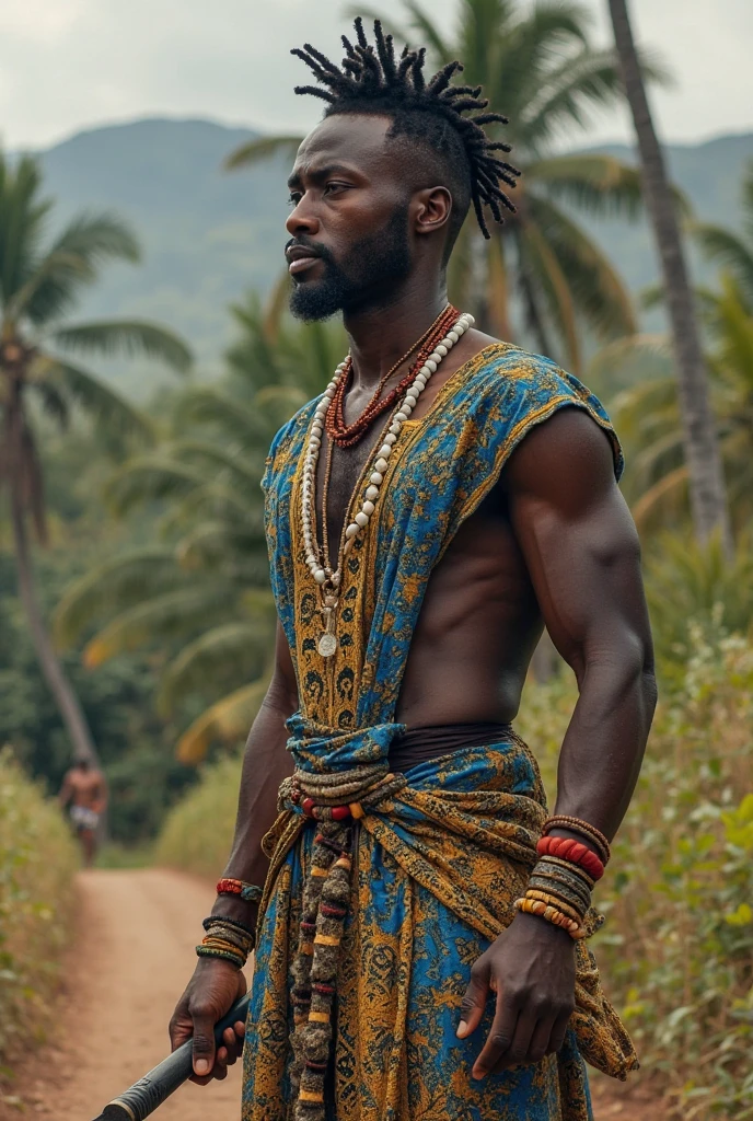 african man, boca carnuda, cueca trasparente, Cord around the neck,fitness men
