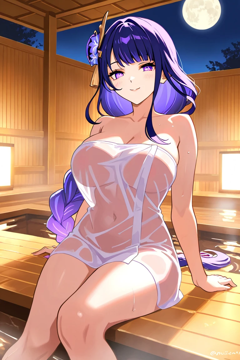 score_9, score_8_up, score_7_up, score_6_up, score_5_up, score_4_up, Raiden Shogun, purple eyes, purple hair, long hair, thigh, lie, purple eyes, no underwear, beautiful vagina, beautiful eyes, blush, traditional Chinese table, night, beautiful breasts , shiny lips, shiny lips, wet vagina, penis, lying, sex, winter, snowing, naked,