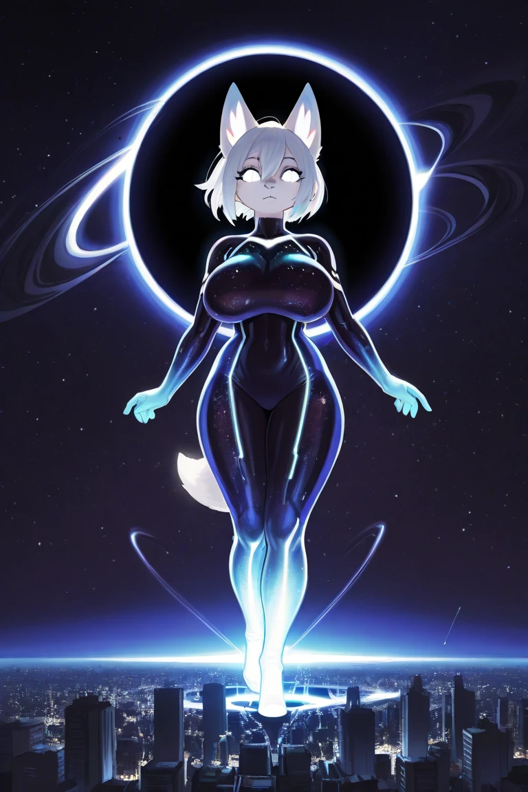 best quality, highest quality, masterpiece, high resolution, clean picture, smooth picture, high details, symmetrical,
view from above, from above,
transparent skin, cosmic skin, star skin, glowing skin, glowing eyes,
1girl, cat girl, cat ears,anthro, furry, bodyfur, robe,
big breasts, white hair,
galaxy girl,