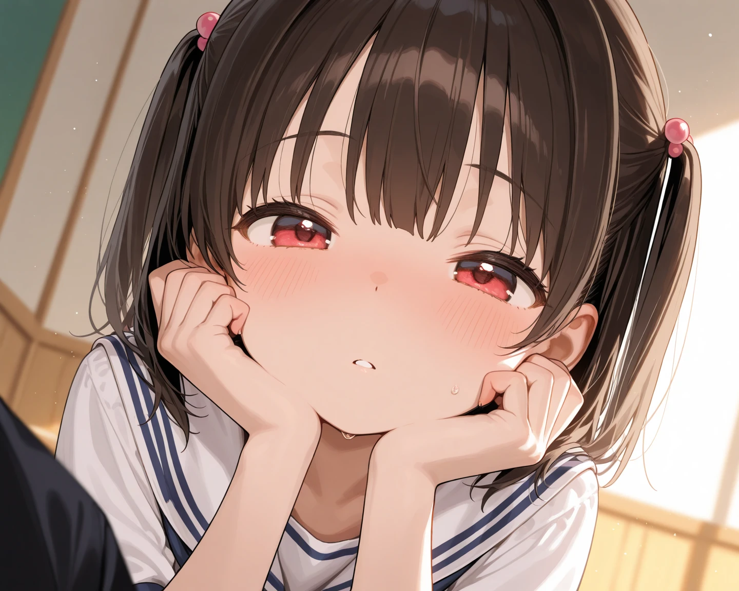 (((Browsing Caution, Close Up Facial  , Front view , From below , Movie angle))) ,(On all fours), break 1girl, Twin tails、Young Girl、、10 years old, (close your eyes),(((Embarrassing, Excited, Fascinating, In the heat, orgasm,Blushing,shortness of breath, Very humid,vapor、Man grabbing woman&#39;s breasts))) , break (((Bright pink and green hair))),(Semi-long hair tied in one piece、Add a light pink ribbon to the end.:1.3),(((Two-part bangs , middle part, Bangs parted in the middle, Side-swept bangs))), (amount:1.3), (Small breasts:1.0) ,((Sweaty skin, Dripping , girl trembling with Sexual climax, Cum in ?????, pubic hair)) ,Thin dots, feminine, Slightly muscular, Dynamic pose,((((??????,Sex, A boy and his ?????,Heterolo, Women in front and men in back , dorsal position,  Cum in ?????, pubic hair)))), break, (((White - Solid - Short Sleeve - Safari Shirt   ,Bottomless))), break, (((Midnight,On the bed))),(masterpiece), (Realistic), (Highest quality), (Super detailed), wonderful, ((A face with attention to detail)) , clavicle, High resolution , (Super detailed), Smooth, 16K, Vibrant colors,??????,Sex,