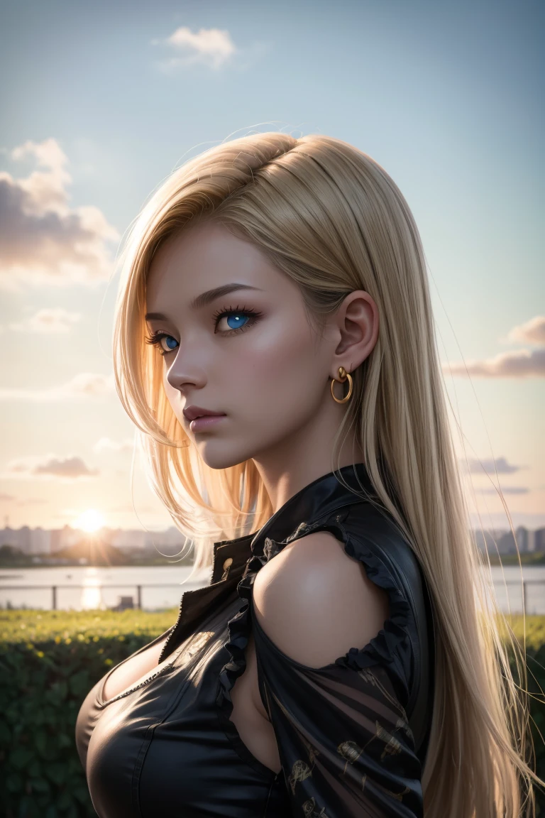portrait Anne Vyalitsyna, wearing alien costume transparent. professionally retouched, soft lighting, realistic, smooth face, perfect eyes, sharp focus on eyes, 8 k, high definition, insanely detailed, intricate, elegant. be in front of the Eiffel Tower.