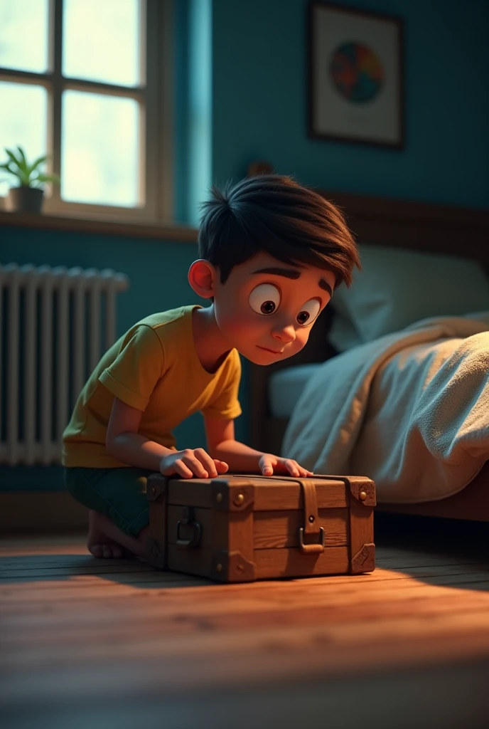 Childrenswear outfit, 児童書, A boy lies down reading a book, Being in the room, rays of sunshine, cheerful, stas