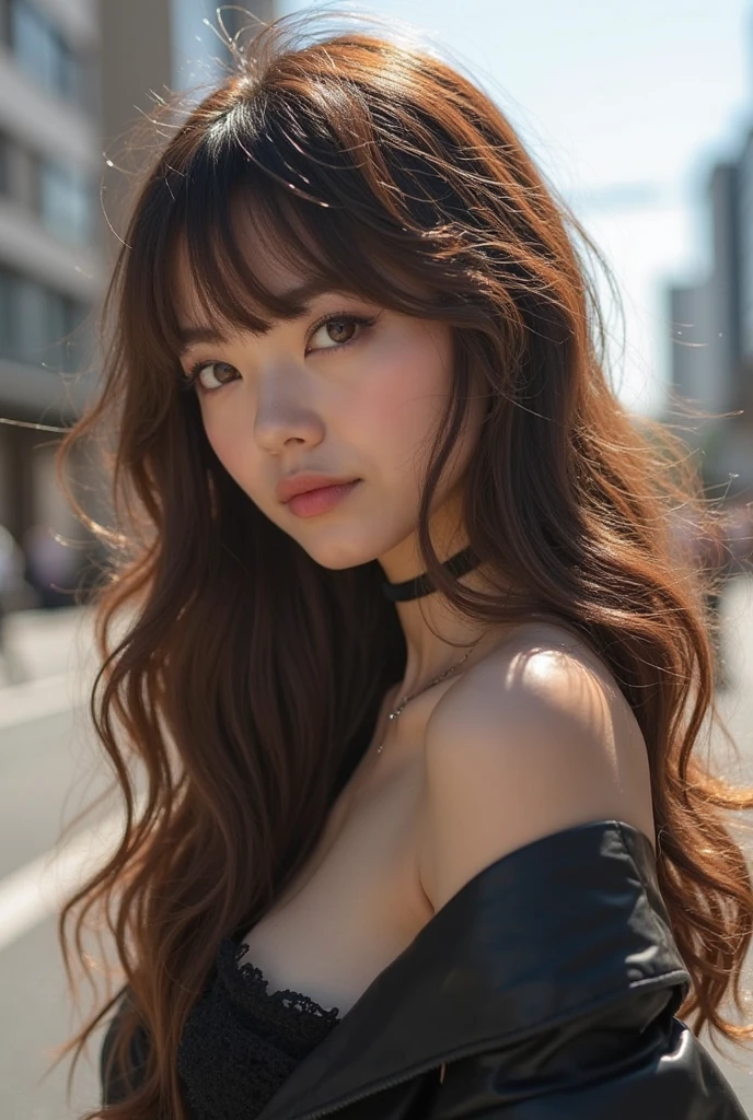 style, model shooting style, photo ((selfie: 1.8)) of a girl, 1girl, (cyberpunk: 1.8, cyberpunk city background: 1.8), ((cutest face: 1.8, perfect face: 1.3)), (multicolored long hair: 1.4, pale skin: 1.5),
(from above:1.2), best quality, epic (by Lee Jeffries Photo, Sony A7, 50mm, pores:1.5, colors, hyper-detailed:1.5, film grain:1.4,
hyperrealistic: 1.5), hyper-realistic texture, masterpiece, unreal engine 5, extremely detailed 8k CG wallpaper,
Crazy detailed photo, hyperrealistic light, (Pulitzer Prize Winner for Photography and Taylor Wessing Photo Award)