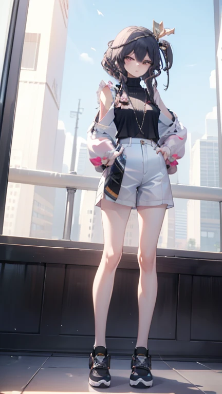 Splitting characters is prohibited, (Full body shot:2), Must show your face, anatomy correct, (Jump high on the rocks at the top of the mountain:1.9), The breath of nature, (Polished pointed toe heels:1.4), Patterned over-the-knee socks are mandatory, Keep your feet off the ground, (In pink|amarelo|blue colors|green color|red colour|white colors|black in color|purpleish color|greys|Beige|Flesh-colored), (JK school uniform:1.9), (gloss on the skin:2), (gloss on the skin:2), (Skin reflects light:2), A shallow laugh, Complex and diverse backgrounds, Strangling effect, hyper HD, Ray traching, reflective light, structurally correct, Award-Awarded, high detal, lightand shade contrast, Face lighting, cinmatic lighting, tmasterpiece, super detailing, high high quality, high detal, best qualityer, 16k