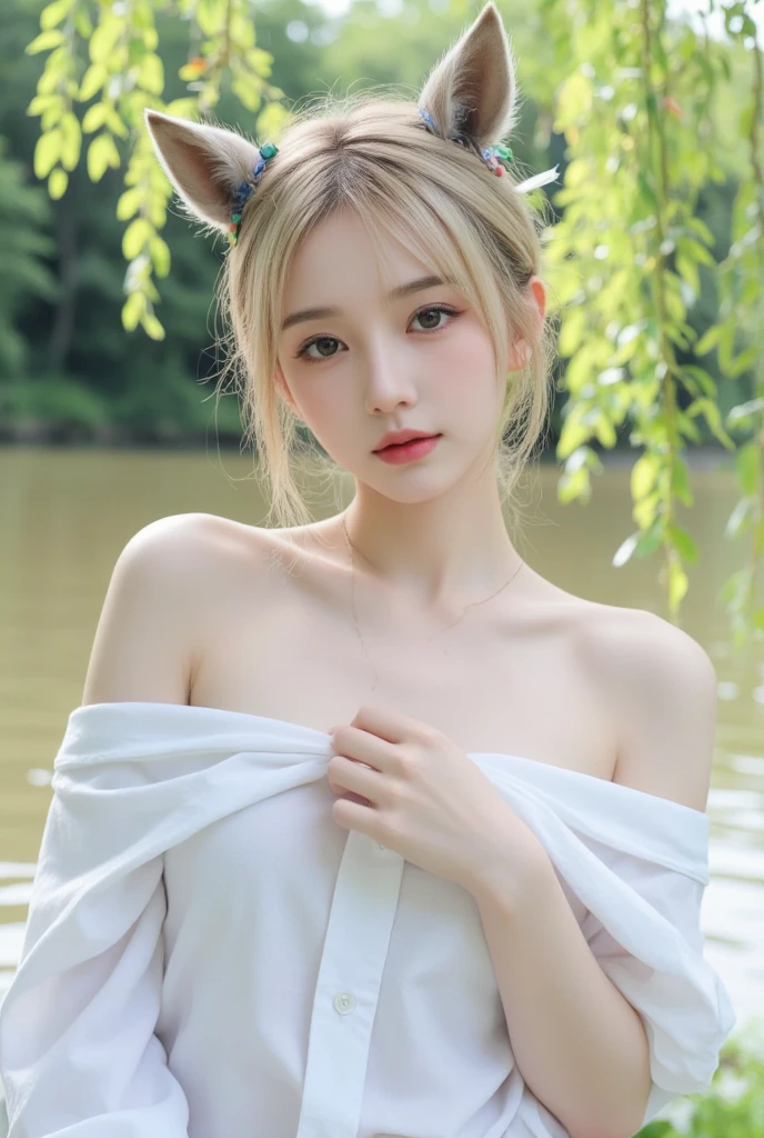 Absurdres, (masterpiece, best quality), (cute illustration:1.3), (high Saturation:1.2), detailed beautiful face and eyes, (an extremely delicate and beautiful), nice hands, perfect hands, (appropriate configuration), ((1girl)), bathing, (soaked in hot water up to their shoulders:1.3), (holding a Japanese sake cup:1.3), from below, natural hot spring, distant valleys, (Cherry trees, Cherry Blossoms), (steam, fog:1.3), 18 years old, (blonde wavy long hair), detailed blue eyes, (eyes highlight), medium breasts, (looking up at the sky:1.3), closed mouth, (sweat)