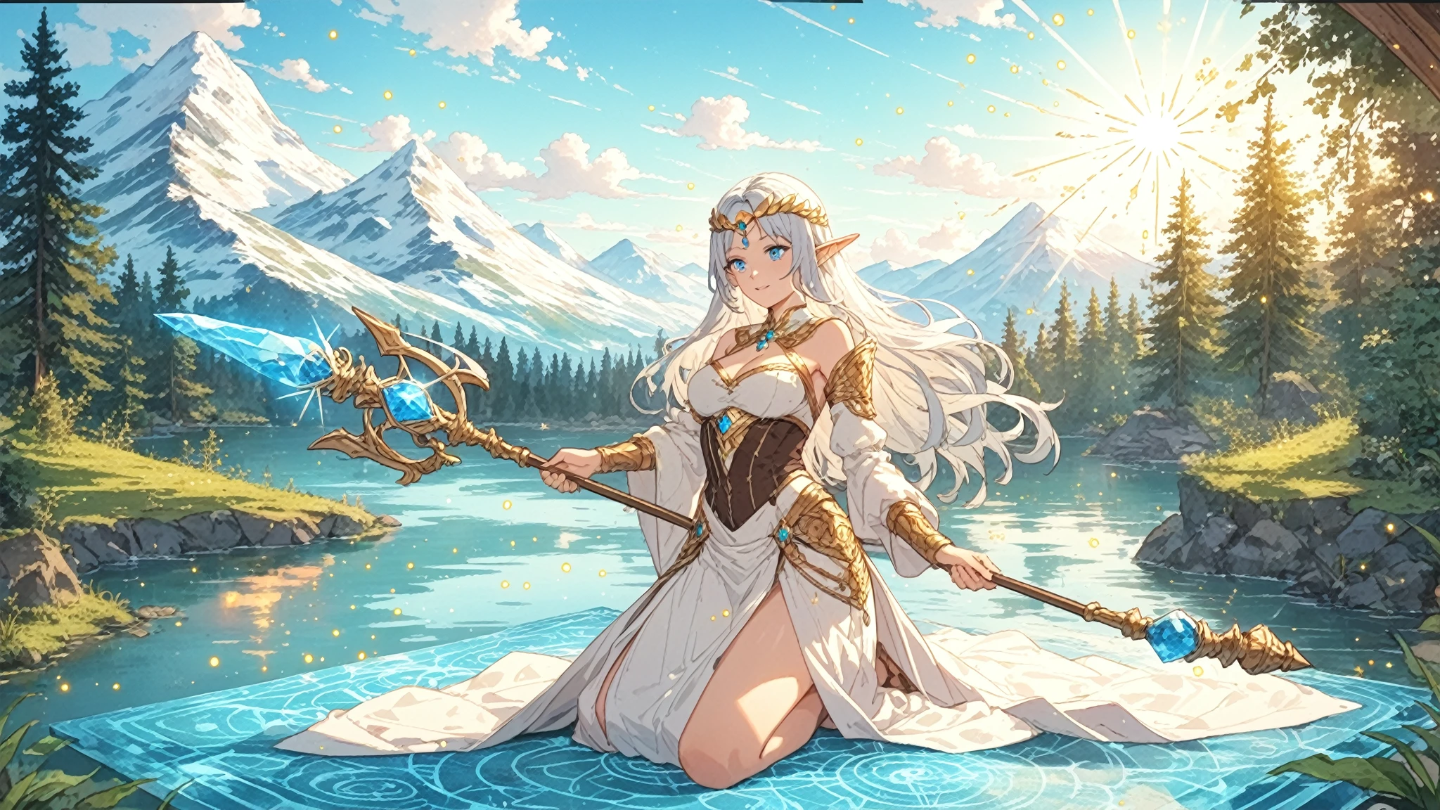 Asgard，valkyrie，Senhora Cavaleiro，Anatomia correta，epic fantasy digital art，tmasterpiece，8k，high-definition resolution，desenho detalhado，Qulidade Superior，, Epic composition,