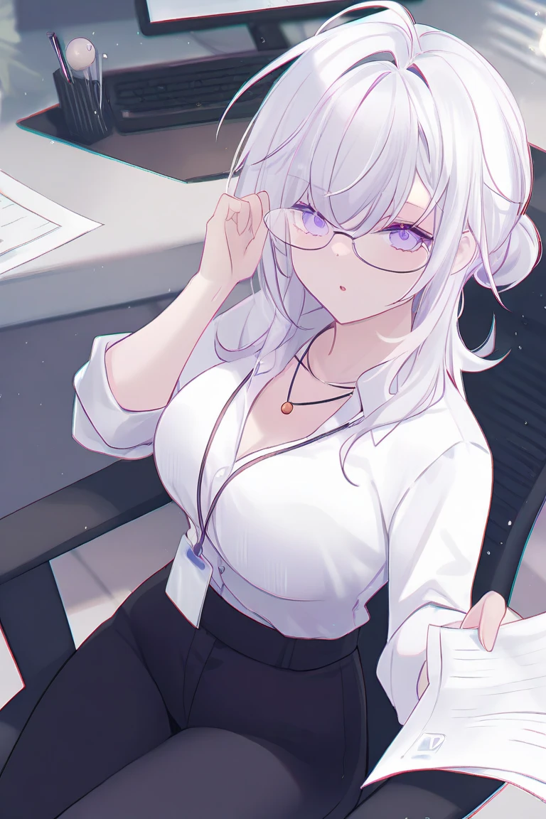 
(profile:1.5),(bedroom, A desk full of computers, 푹신한 chair, hacker:1.5), chair, (chair에 앉아 있는:1.5), window, (morning, sunlight:1.5), (Beautiful shades:1.5), (dynamic angle:1.5), [ 4k digital art ]!!,(big bust, prominent cleavage:1.5), (Black eyes with a slight purple tint:1.5), (a devastated expression, dead eyes, dark atmosphere:1.5), (white hair, long hair, weak perm:1.5), (black oversized shirt, hot pants, :1.5), (bare foot, round-rimmed glasses:1.5), (smiling faintly:1.5),(thin legs, thin:1.5)