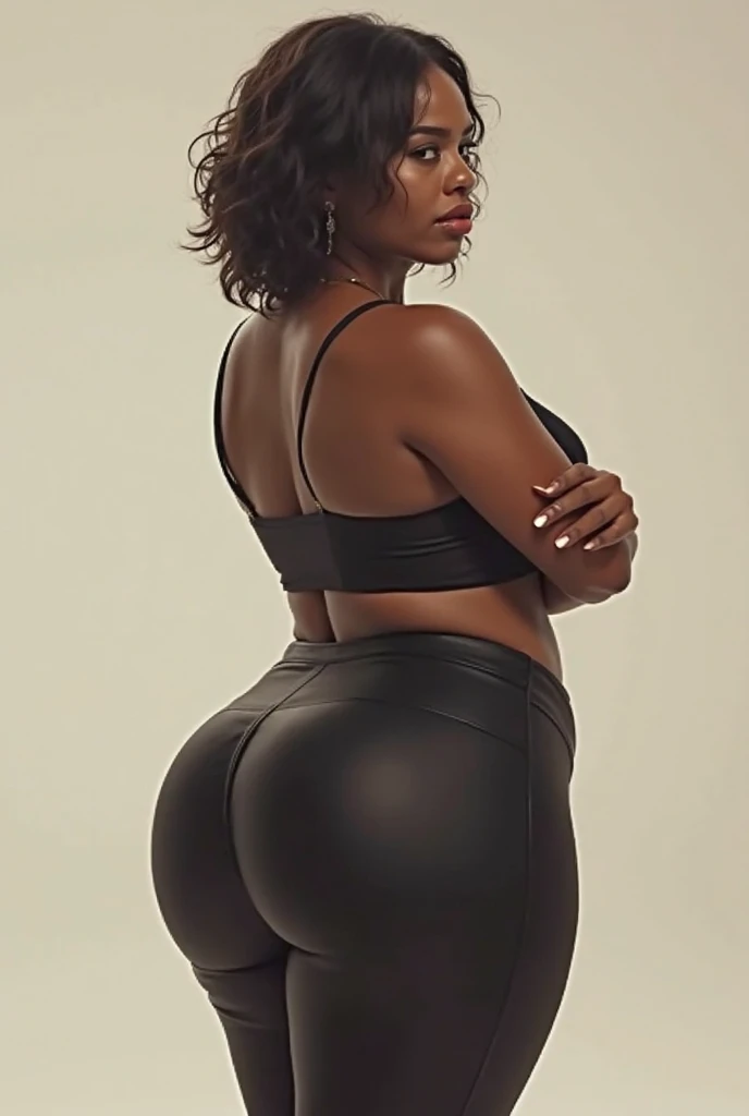 Big brown girl having sex hardly with short hair
