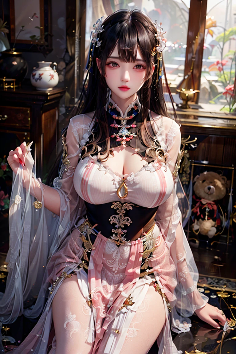 (8K, Best Quality, Masterpiece, Ultra High Definition: 1.2),kimono,Japanese room,hakama,fullbody