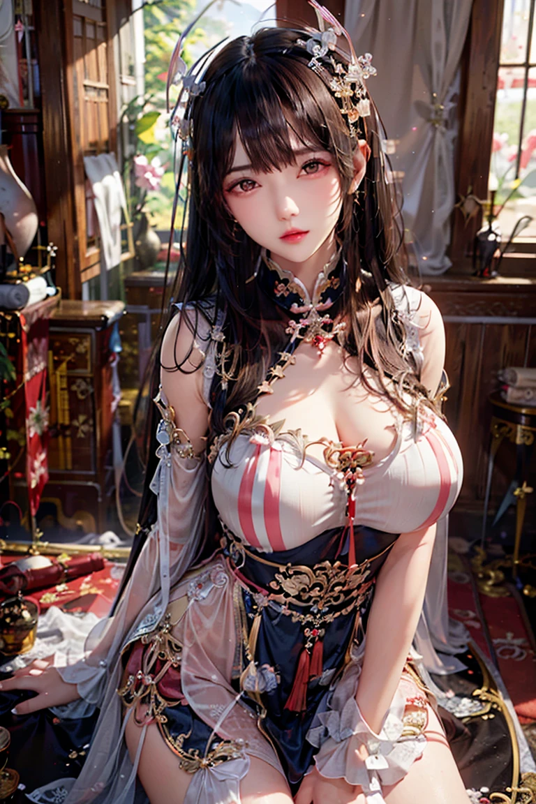 (Full Body View:1.5)、(Back view:1.3)、(Beautiful lips and cheeks:1.4)、(Prostitute:1.4)、(Smiling with teeth showing:1.3),(Shibuya Gal:1.5)、(Gothic Lolita vibe:1.5)、(White, red, magenta, and blue miniskirt courtesan kimono showing cleavage:1.5)、(New Year:1.4)、(Luxury hair ornaments/hairpin:1.5)、(Short kimono:1.3)、(Make-up like a maiko:1.5)、(Bewitching Woman:1.3)、(Dense kimono:1.4)、(Wearing flashy knee socks:1.2)、(The underwear has an embroidered pattern:1.4)、40 years old、(Dance vigorously:1.3)、((Highest quality、8k、masterpiece:1.3))、1 Girl、Slim and beautiful abs:1.3、(hairstyle casual、Beautiful boobs:1.1)、dress:1.1、Super small face、Narrow eyes、double eyelid、A sloppy smile、Esbian all over、Dynamic Angle、Close-up、CPL Filter、Blurred Background、Bokeh、Blue Hour、Detailed face and skin texture、Detailed eyes、double eyelid,(Twin tails:1.3)、(Black-brown hair:1.3)、Gravure idol、(The background is a gorgeous Meiji-era town:1.3)、(Thin body:1.2),(Thin thighs:1.5),(clavicle:1.1)