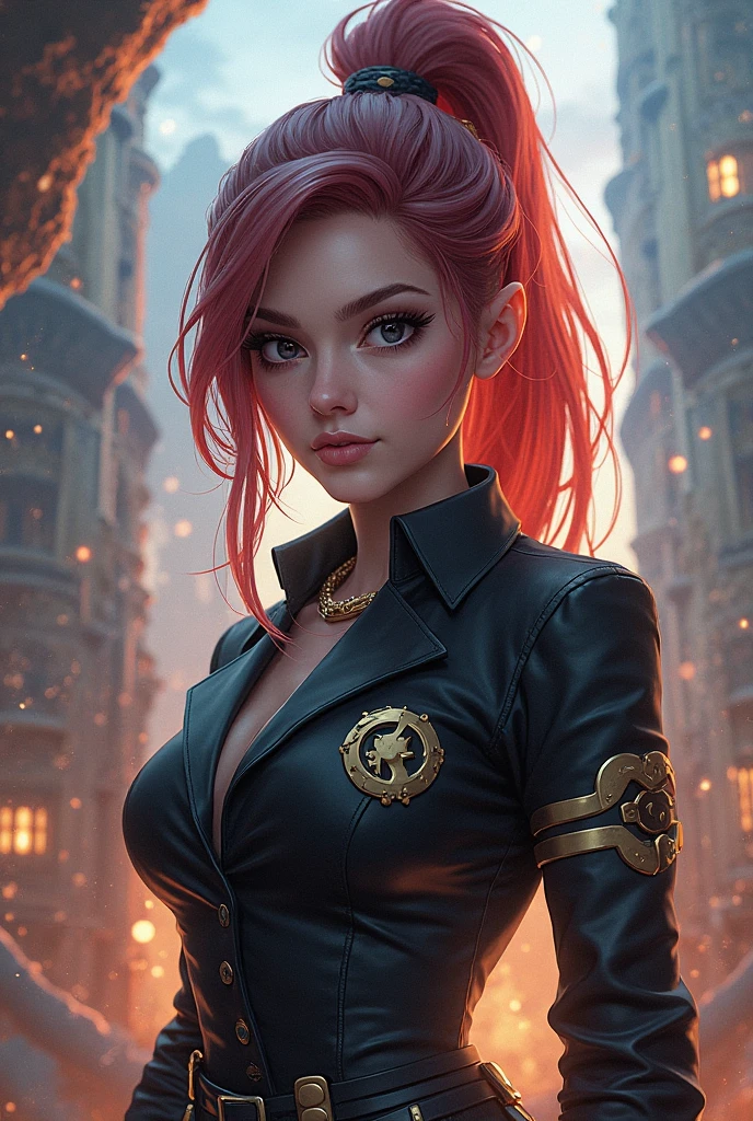 a western woman with tattoos and a red shirt in front of a building, zenoscope, arte de fantasia de tyler edlin, J.. Scott Campbell, pretty, as illustrated in top cow comics, Martin then, poison hera, J. Scott Campbell, hera, poison hera from batman, style of raymond swanland, inspired by Mark Brooks, Martin then artwork portrait, Fantasy character art