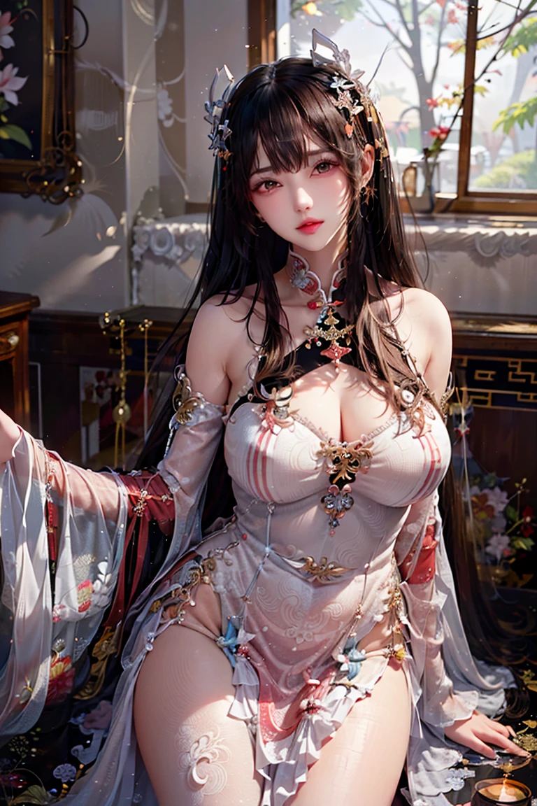 Fine、(The best illustrations)、8k UHD resolution、intricate-detail、top-quality、realisitic、ultra-detailliert、The best lighting、Best Shadows、Soft lighting、Ulutra HD、Dungeon and Dragon、caves、Dungeon、 A Necromancer、natta、Dark style、Succubus、Devil's Daughter、Bat Wings,(((Demon Hornlack-rimmed round glasses))))、(((Colossal tits)))、(Devil's Tail)、(red eyes glowing:1.6)、masterpiece、beautiful countenance、Tindall Effect、photos realistic、(High Detail Skins:1.2)、8KUHD、Digital SLR、hightquality、a picture、hight resolution、 absurderes、Ponytail distortion、best ratio four finger and one thumb、1人、hair adornments、Red sparkling gemstone necklace、jewely、Beautiful expression、Body Up、Large breasts emphasis、Toned waist、Wide buttocks、Tindall Effect、Photorealsitic、(High Detail Skins:1.2)、pink nipple, pink pussy