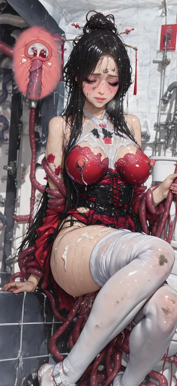 nsfw、(masterpiece, Highest quality, Super detailed:1.3), Perfect composition, 4K, (Very detailed, Super detailed), See-through swimsuit, Shorts shift、High resolution, 8k Texture, Attention to detail, Very detailed肌の質感, Magnificent details, High Sharpness, One girl, (Fine grain:1.3), (25-year-old woman:1.3), (skinny), (Big Breasts), City Hotel Room,smile、A pleasant looking face、Lean back、((Futanari))、Erect penis、((Penis ejaculation:1.5))、Cumshot、Tears dripping from the tongue、Large nipple piercings