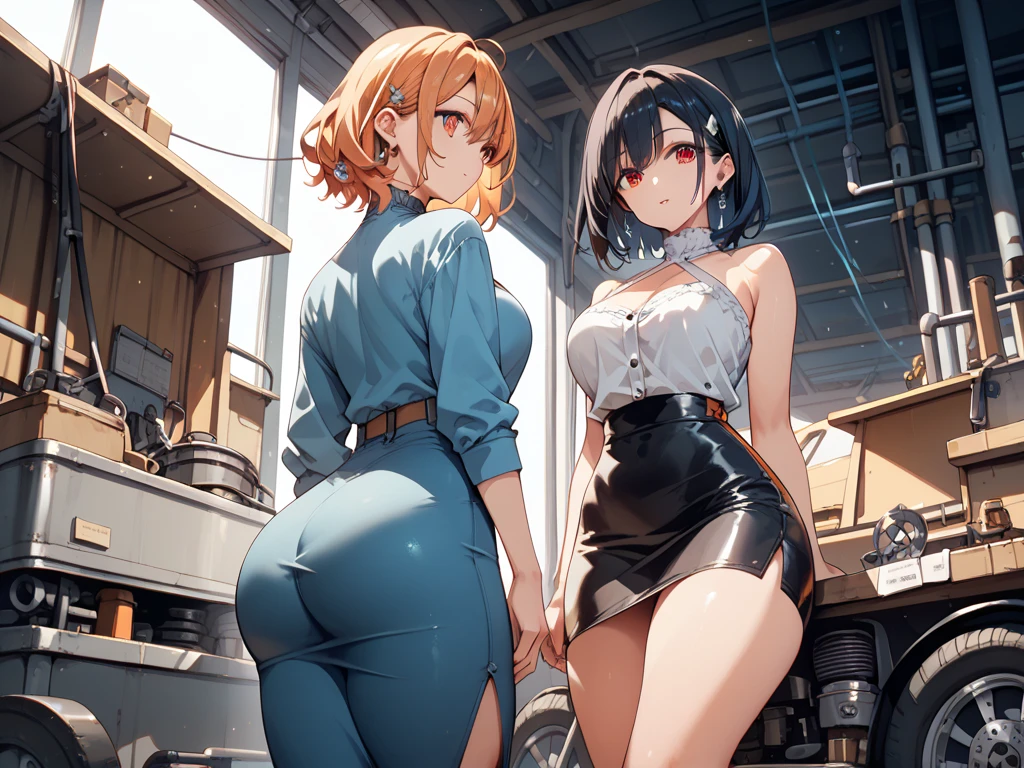 Animated image of two women in classroom holding mirror, anime moe art style, oppai, Fubuki, highly_Detailed!!, small curvy loli, two beautiful anime girls, ((medium breasts⁩)), Sunlight, (Perfect body : 1.1), wearing black tanktop, ((Shorts)), (masutepiece), (超A high resolution:1.0), Perfect Lightning, Ultra-detailed, Sit at the table with your legs open, The fingers of his right hand are stroking his panties, Papillary process, Girls' Secondary School Teacher, Translucent black lace bra, Translucent black lace stockings, Slightly fatty, Chinese, Win, Raised sexy, Mature charm, translucent clothes, (Overhead view), illustration, close-up, straight on, 1girl, ((souryuu asuka langley, interface headset, red bodysuit:1.4, blonde)), Her eyes shone like dreamy stars, (beautiful and detailed eyes:1.1), (expressionless, closed mouth), (mechanic room with toolsand spaceship windowin a white SPACESHIP), (night:1.2), dreamy, (detail fingers), cashier, cute Mongolian girl, dazzling Auburn eyes, unaligned breasts, Khaki two side up hair, A deserted highway with abandoned vehicles and no signs of life., thick lines, anime style, wushen\(full)\ Christmas lights, Maidcore, Cultcore, airbrush