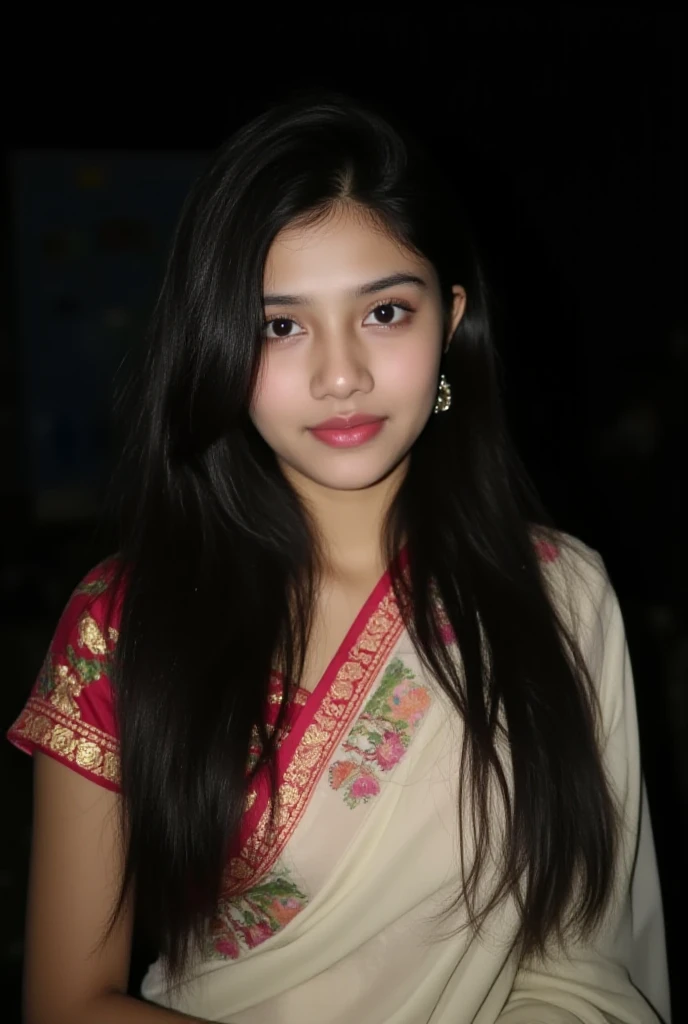 19 year nepali girl full dress (long hair)