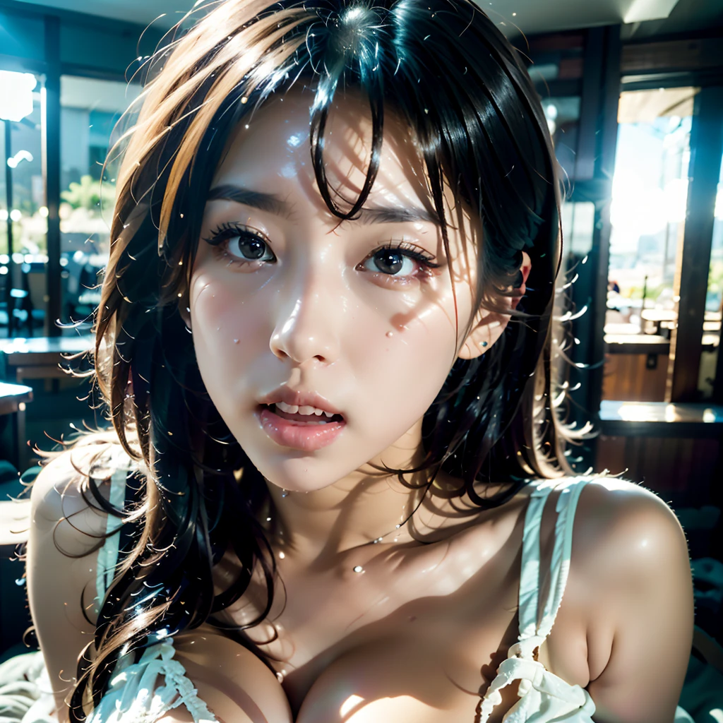 18year old、beautiful japanese female、Eyes closed