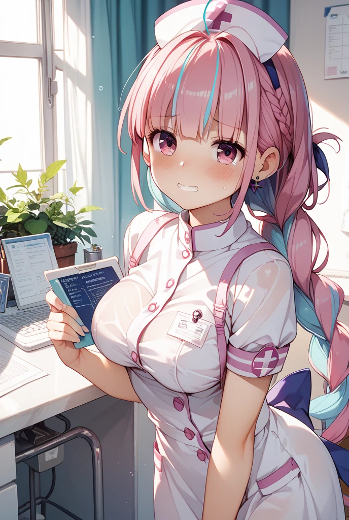 girl <lora:KitsuneAi-HimemoriLuna-LoCon32V1:0.8>
nurse, heterochromia