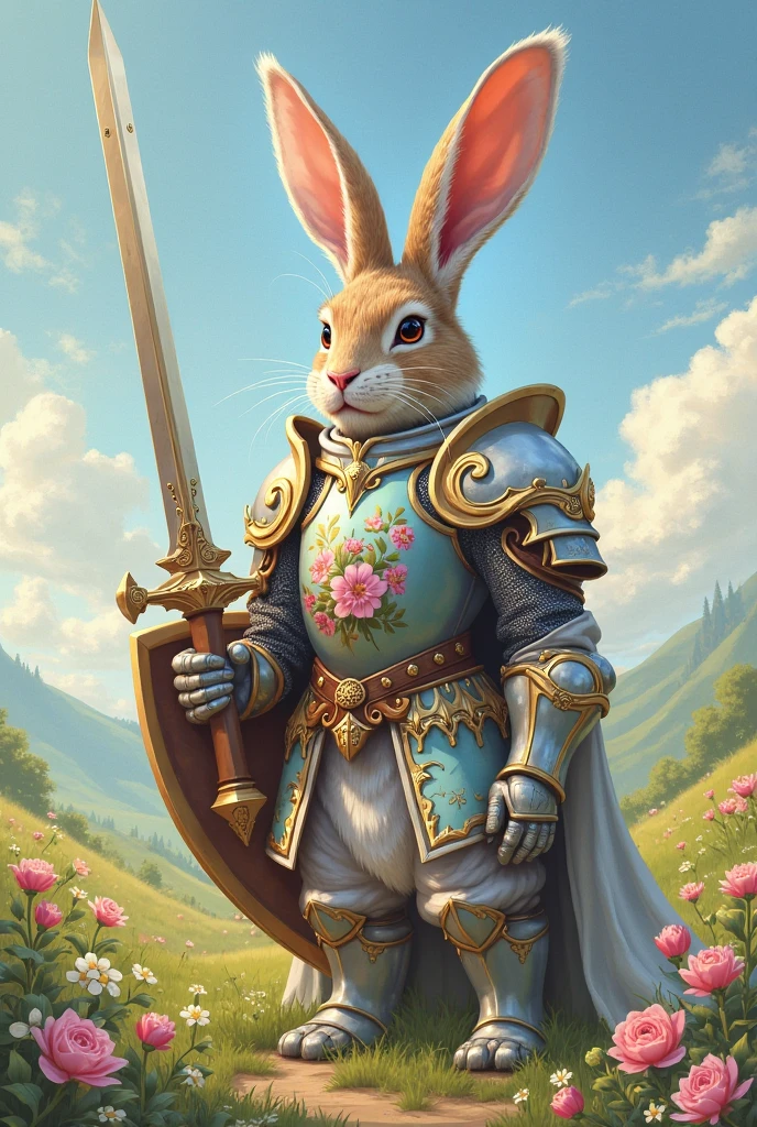 I want a Knight Rabbit with an Easter theme - SeaArt AI