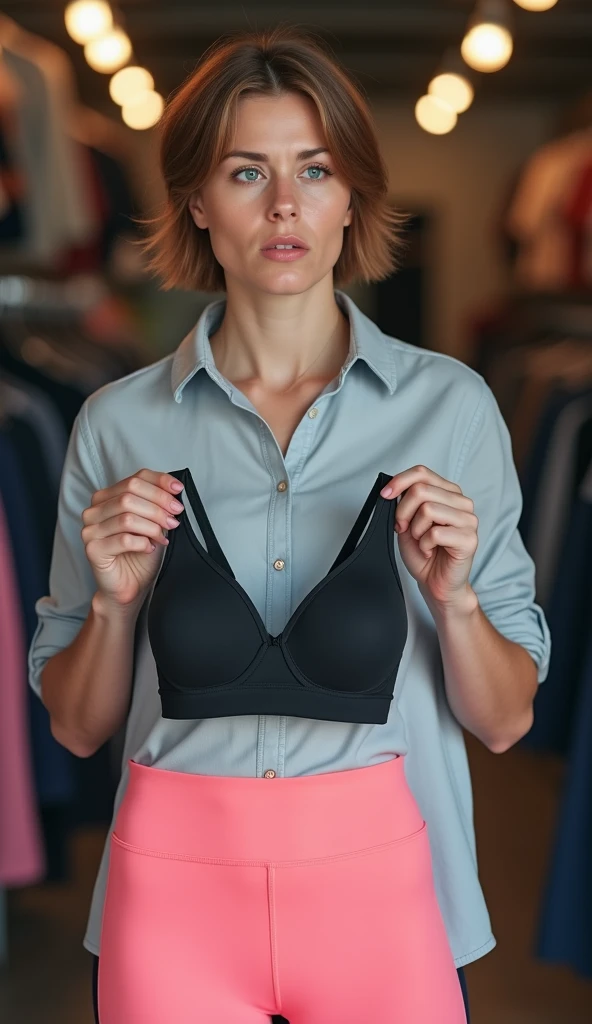 Ultra-realistic creates a 28-year-old girl, long copper-brown hair, oval face, brunette with Italian, with glasses, brown eyes, charismatic, friendly, fashion designer, dressed in a white top, jeans and sneakers, in a sewing workshop, with measuring tape on the neck and grabbing fabrics to sew, photographs taken with the three-lens camera of the iPhone 14pro max, with natural light and shadows, full-body photo, realistic